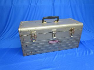 Vintage Old School Craftsman Mechanic Tool Box With Tray Early 70 