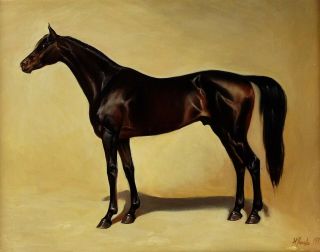 Natalia Leonova - Vintage Racehorse Oil Painting - Horse Old Master Antique Style
