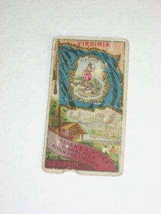 1890 N11 Allen & Ginter Cigarettes - Flags Of States/territories Card - Virginia