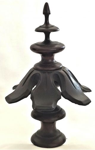 Part - Finial For Marble Top Center Table,  Th Brooks,  Walnut,  C1870,  Orig,  9 " T