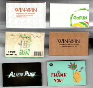 6 Different Double Booklets - Cigarette Rolling Papers