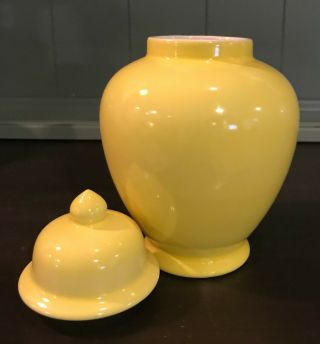 Vintage Seymour Mann Bright Yellow Ginger Jar W/lid “les Vases” (1980)