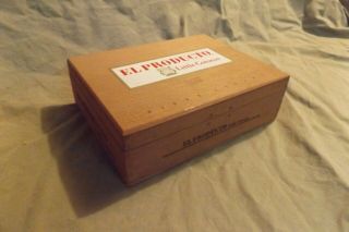 Vintage Wood Cigar Box Advertising El Producto,  Little Coronas 50 Cigars,  Empty