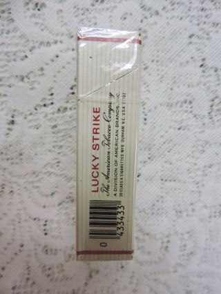 Vintage Lucky Strike Pinstripe Cigarette Pack EMPTY Hard Box Display Only LSMFT 3