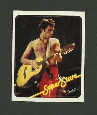 Queen Freddie Mercury Vintage German Pop Rock Music Chocolate Sticker