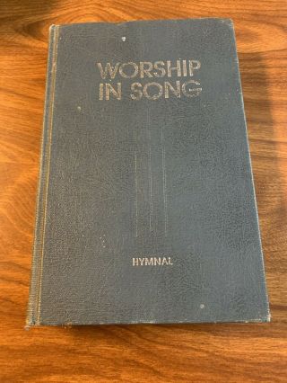 Vintage 1972 Worship In Song Hymnal Christain Lilenas Publishing Company