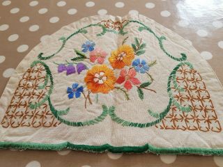 Vintage Hand Embroidered Tea Cosy Floral