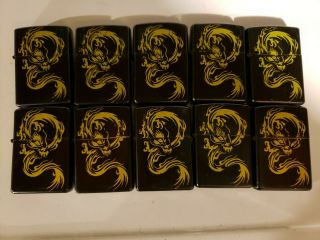 10x Twisted Serpent Dragon Vintage Style Fluid Lighter