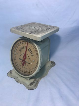 Vintage Industrial Trading Co.  Kitchen Queen Household Scales Weight 30 Lbs