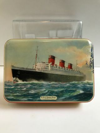 Vintage Bensons English Candies Rms Queen Mary Tin Candy Box