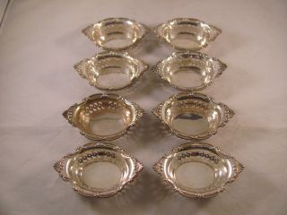Set 8 Antique.  925 Sterling Silver Nut Candy Dish Gorham Cromwell A4780 185g