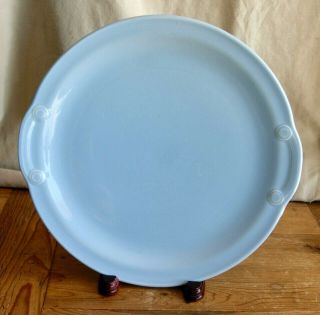 Vintage Taylor Smith & Taylor Lu - Ray Pastels Blue 11 " Round Cake Plate