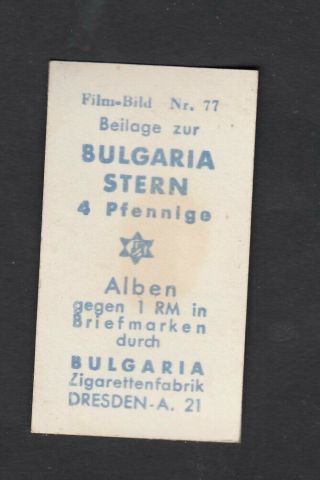 CONRAD VEIDT Casablanca Film Star,  Vintage 1930s German Bulgaria Stern Card 77 2