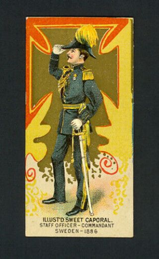 Staff Officer,  Commandant,  Sweden 1888 N224 Kinney Military Series - Ex - Mt
