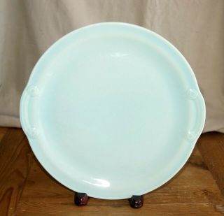 Vintage Taylor Smith & Taylor Lu - Ray Pastels Green 11 " Round Cake Plate