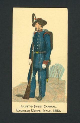 Engineer Corps,  Italy,  1853 1888 N224 Kinney Bros.  Military Series - Vg - Ex