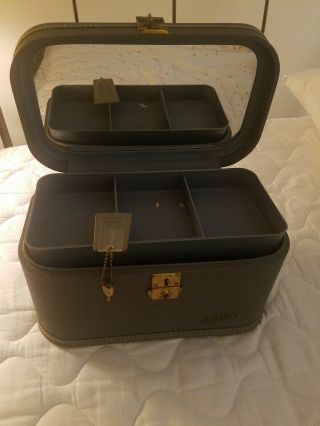 Vintage Lady Baltimore Suitcase Train Case Travel With Mirror And Key