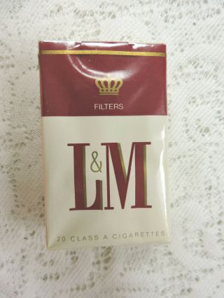 Vintage L&m Kings Filter Cigarette Pack Empty Display Only
