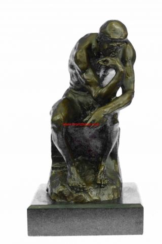 The Thinker (1904) By Auguste Rodin Bronze Sculpture 11.  5 " X 6 "