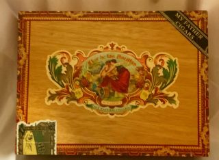 My Father’s Cigars [flor De Las Antillas] Empty Wooden Cigar Box 9.  25”x7”x1.  75”