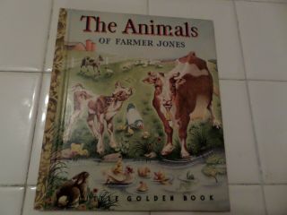 The Animals Of Farmer Jones,  A Little Golden Book,  1942 (vintage Brown Binding)
