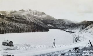 Vintage Rppc Real Photo Postcard Summit Lake Alaska Hwy - 1950s Bc Canada