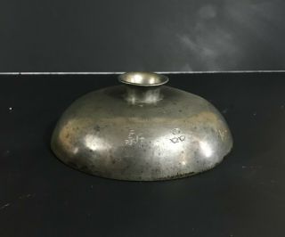 Antique Chinese pewter bowl set (3 items in one) with lid and ears marked 2