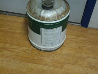 Vintage Quaker State 5 - gallon Motor Oil Can With Handle 3