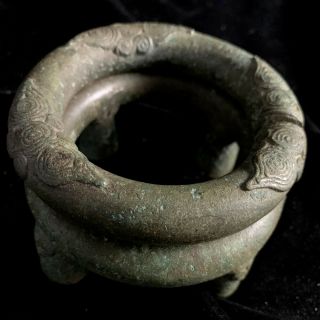 Rare ancient Southeast Asian Artifact Vietnam Dong Son Culture ceremonial bangle 3