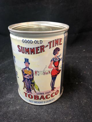 Vintage Good Old Summer Time Long Cut Tobacco 8oz.  Empty Can J14/15