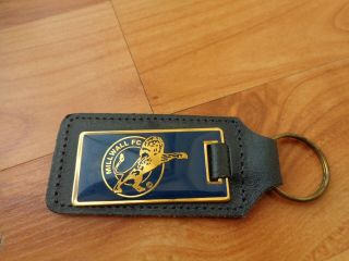 Vintage Official Millwall Fc Football Keyring Keychain Leather Fob,  Enamel Badge