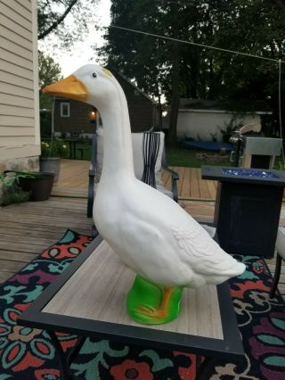 1987 Union Products Inc.  6110 Vintage Blow Mold Goose Statuary Figure Yard