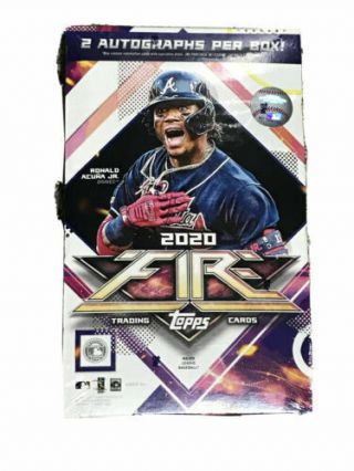 2020 Topps Fire Hobby Box Just Released - In Hand Ready To Ship - 2 Autos