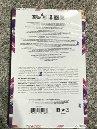 2020 Topps Fire Hobby Box Just Released - IN HAND READY TO SHIP - 2 AUTOS 2