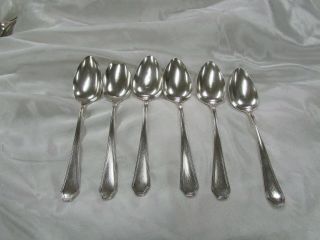 Large Bailey,  Banks & Biddle Co.  Sterling Serving Spoons,  Monogram " D " Six Total