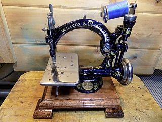 Antique Hand Crank Willcox Gibbs Industrial Sewing Machine.  Restored 1886