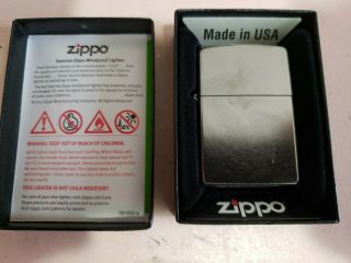 Zippo 207 Regular Street Chrome Windproof Lighter Made In Usa