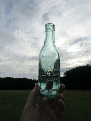 Vintage Straight Side Coca - Cola Bottle - Savannah,  Georgia