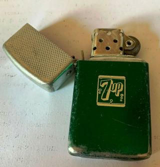 Vintage Parks Smaller Size 7 Up Flip - Top Style Lighter Made In Usa