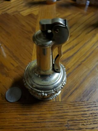 Vintage Ronson Decanter Art Deco Silver Plated Table Top Lighter