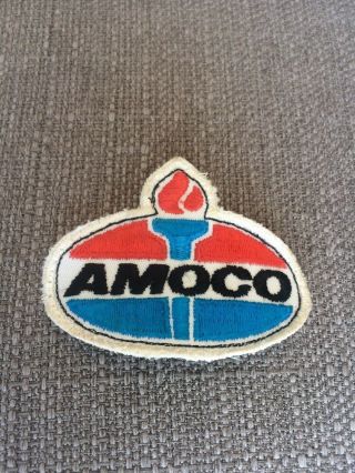 Vtg Amoco Oil Sew On Patch 3 " Gas Petroleum Standard Embroidered