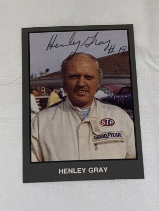 Henley Gray 19 Nascar Signed Tg Masters Of Racing 1990 Vintage Set Break Card