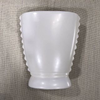 Vintage Catalina Island Pottery Art Deco Vase Ivory White 601 6.  5 " Tall