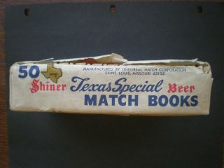 Vintage Shiner Beer Texas Special Spoetzl Brewery Matchbooks - Box of 50 2