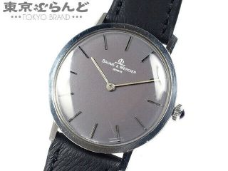 Baume & Mercier Classic Wrist Watch 33 Mm Hand - Wound Antique Vintage Gray Dial