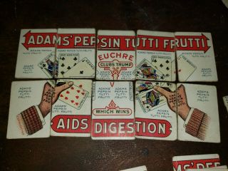Vintage Adams Pepsin Tutti Frutti Gum Euchre Playing Cards Puzzle
