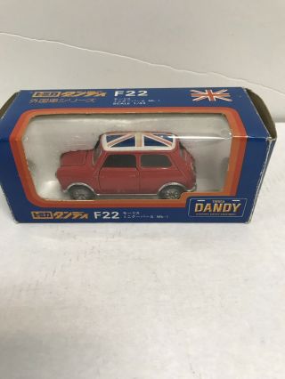 Tomica Dandy Vintage Morris Mini Cooper F22 Boxed Complete.