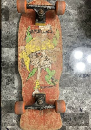 Vintage Zorlac Metallica Skateboard Deck Pushead Pirate Prnt Old School