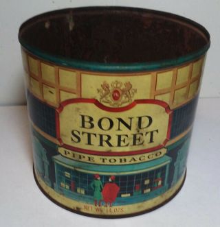 Vintage Bond Street Pipe Tobacco Tin 14 Oz Size