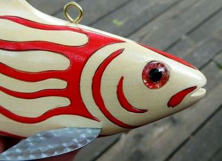 VINTAGE RARE JAY McEVERS FIRE GILL FISH DECOY 2